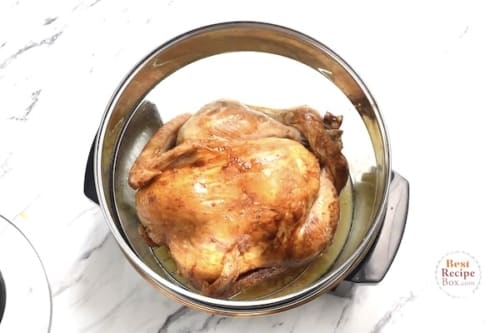 Cooked turkey in air fryer
