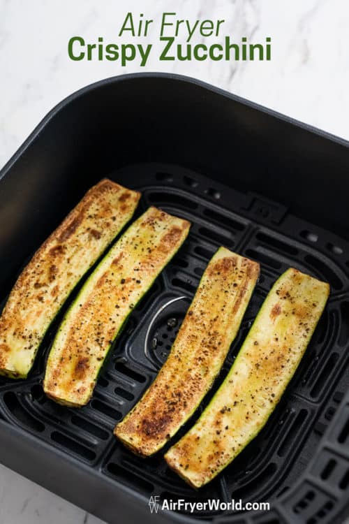 How to Cook Air Fried Zucchini Recipe in Air Fryer in basket