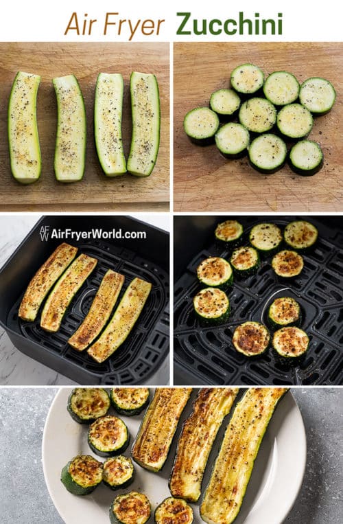 How to Cook Air Fried Zucchini Recipe in Air Fryer step by step photos