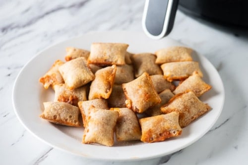 Pizza rolls on a plate