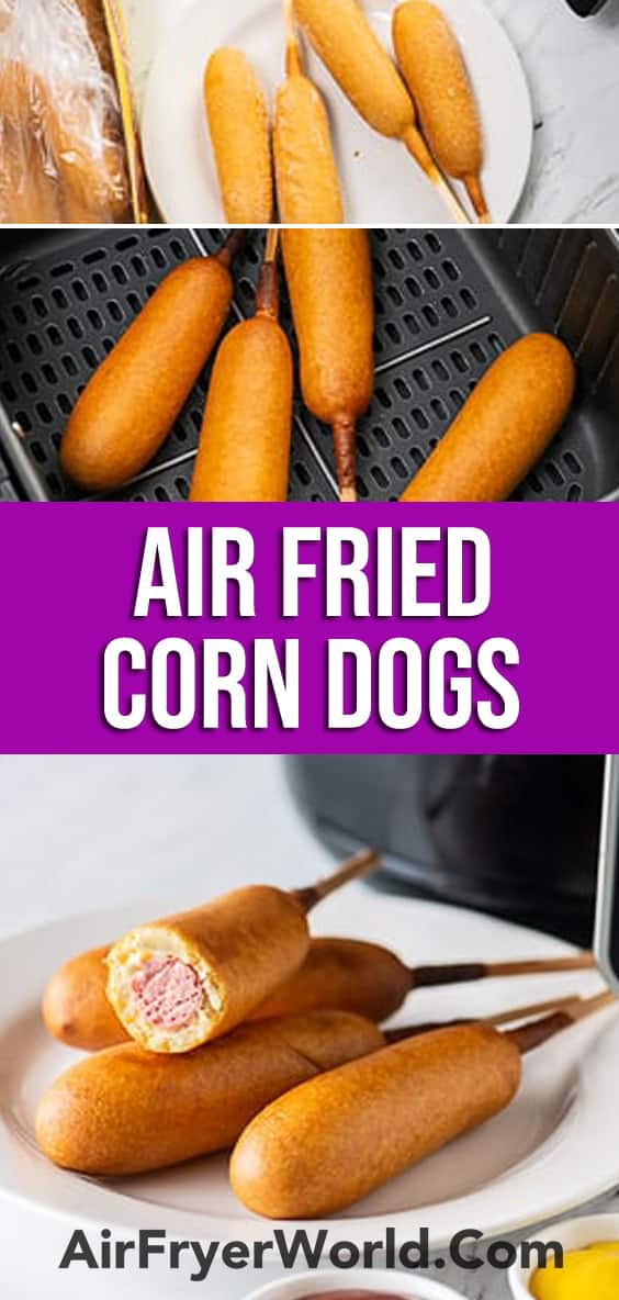Air Fried Corn Dogs in the Air Fryer | AirFryerWorld.com