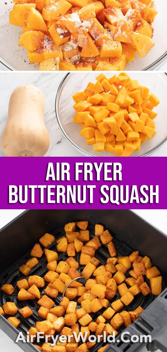 Air Fryer Butternut Squash AirFryerWorld.com