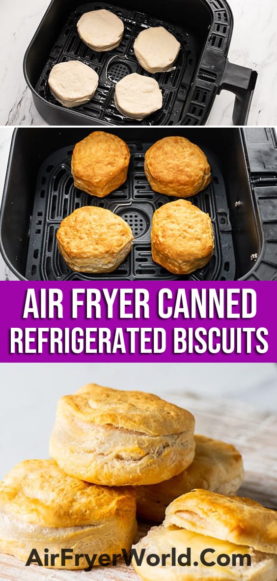 Air Fryer Canned Biscuits or Refrigerated Biscuit Dough Air Fried | BestRecipeBox.com