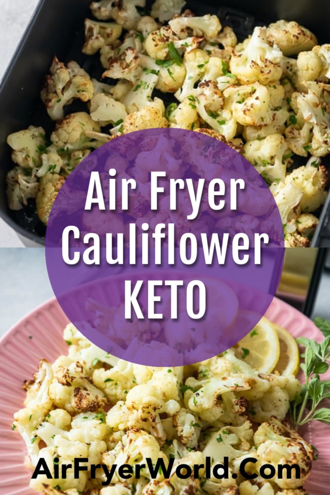 Air Fryer Cauliflower collage