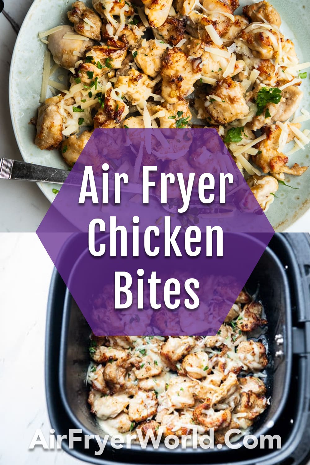 Air Fryer Chicken Bites with Garlic, Parmesan {EASY} Air Fryer World