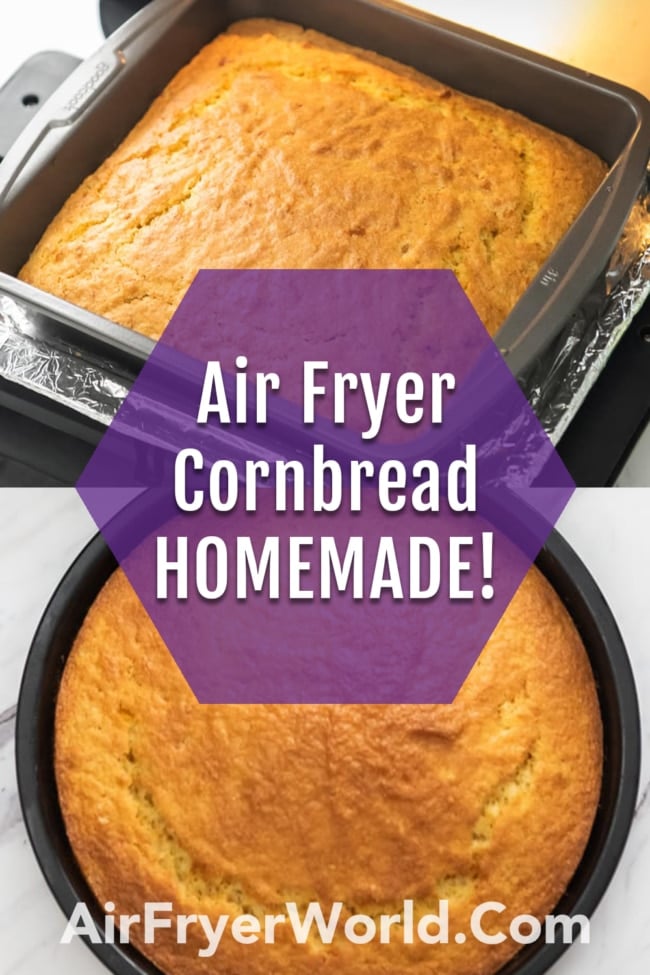air fryer cornbread collage