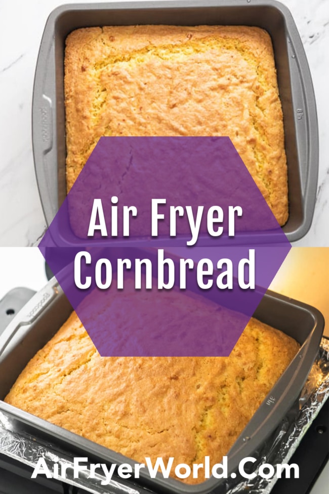 air fryer cornbread collage