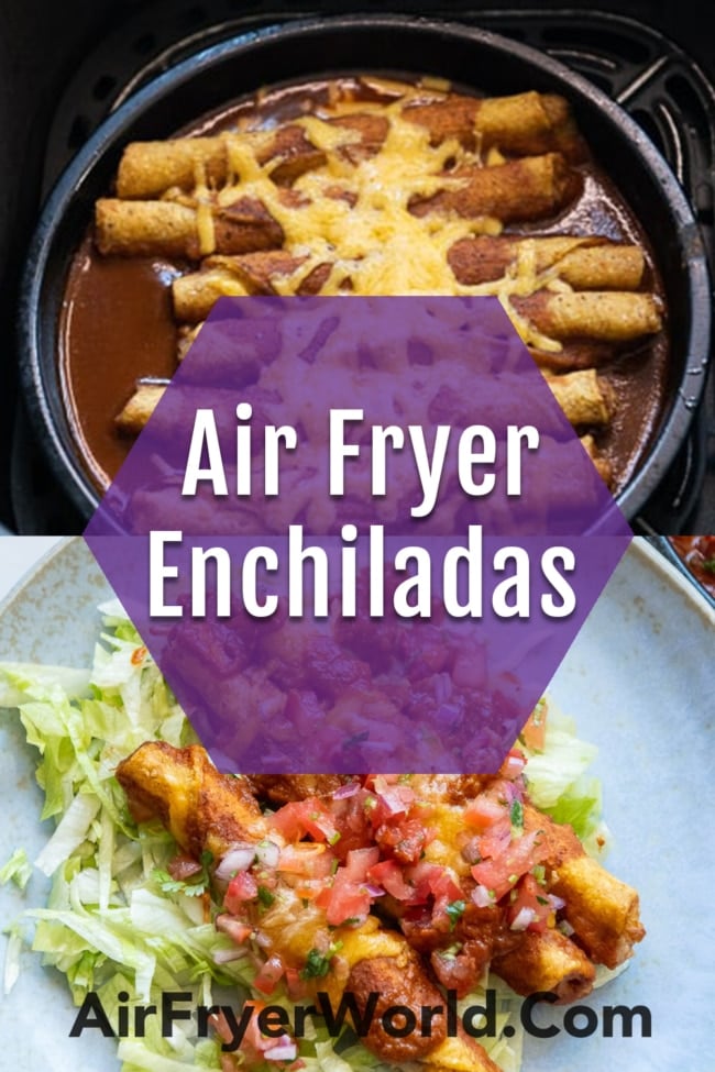 Air fryer Enchiladas collage