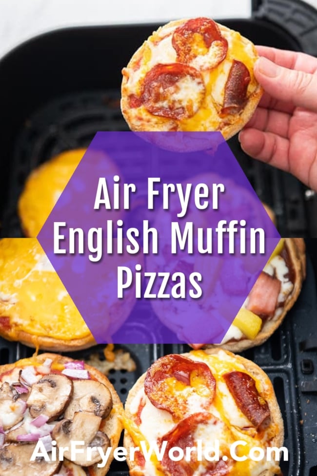 Air Fryer English Muffin Pizzas collage