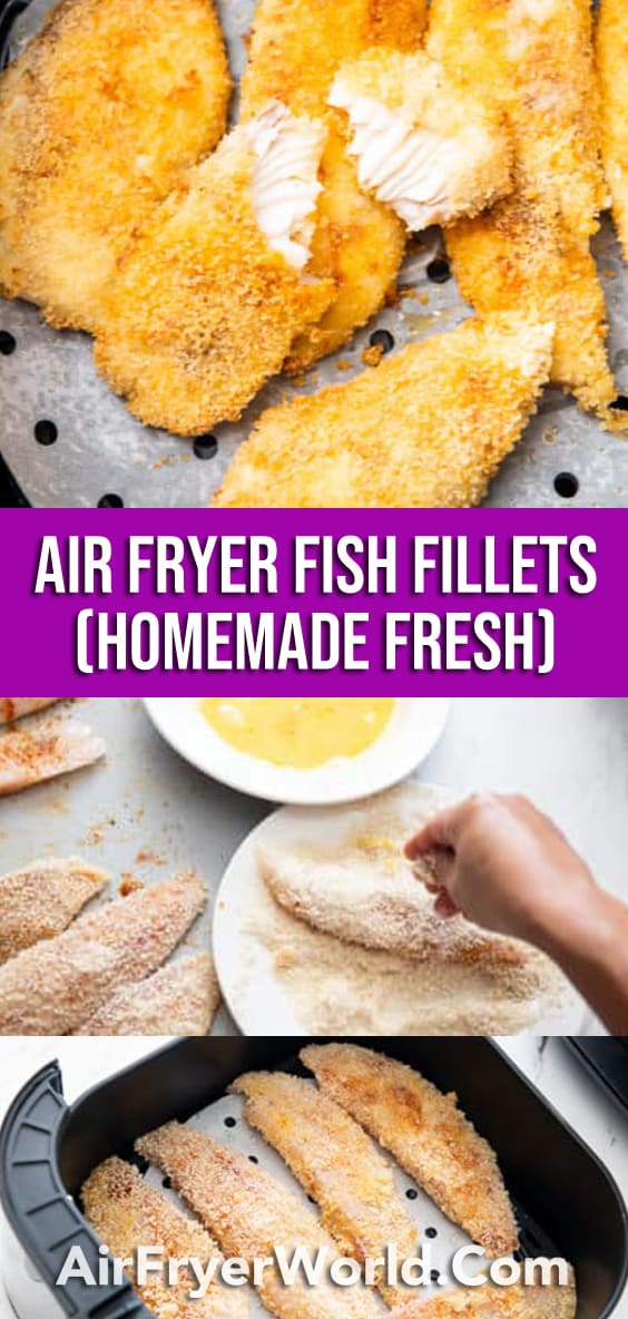 Air Fryer Fish Fillet or fish filet recipe that's air fried | Air Fryer World