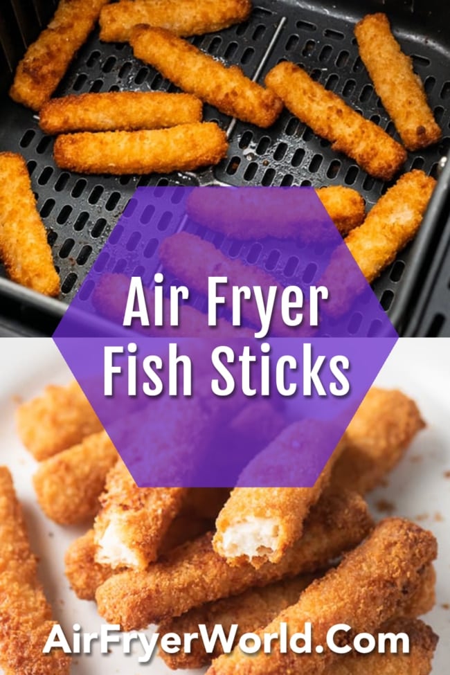Air Fryer Frozen Fish Sticks or Fish Fingers collage