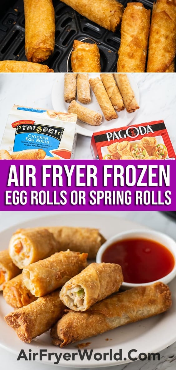 Air Fryer Frozen Egg Rolls or Frozen Spring Rolls | AirFryerWorld.com