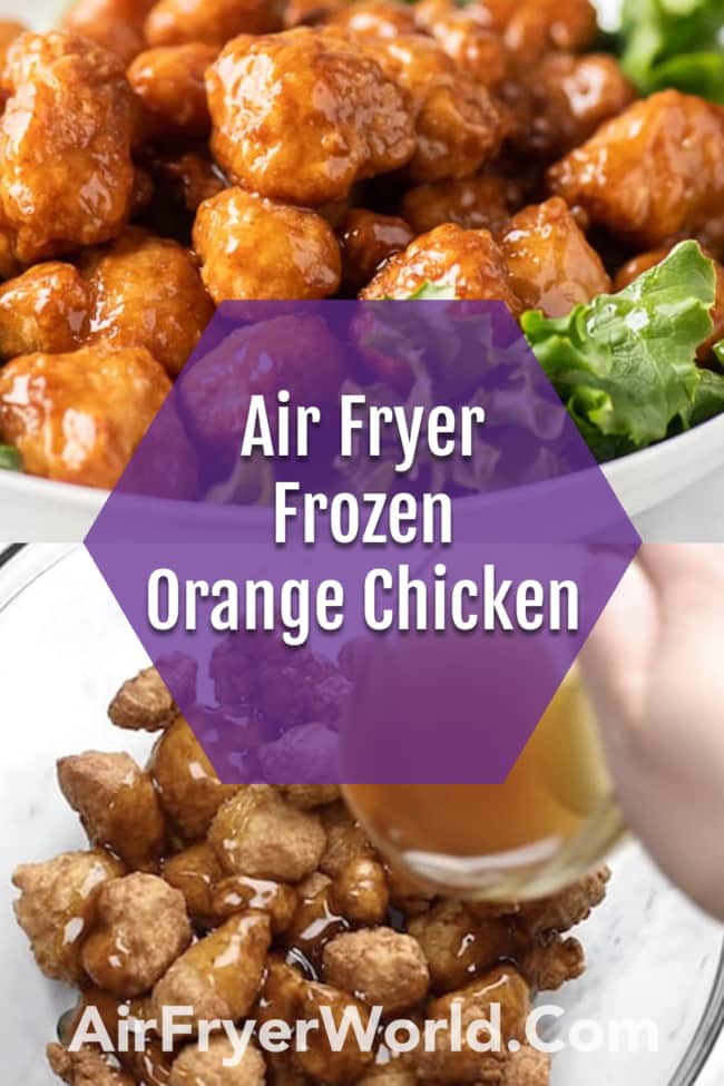 Air Fryer Frozen Orange Chicken Recipe collage