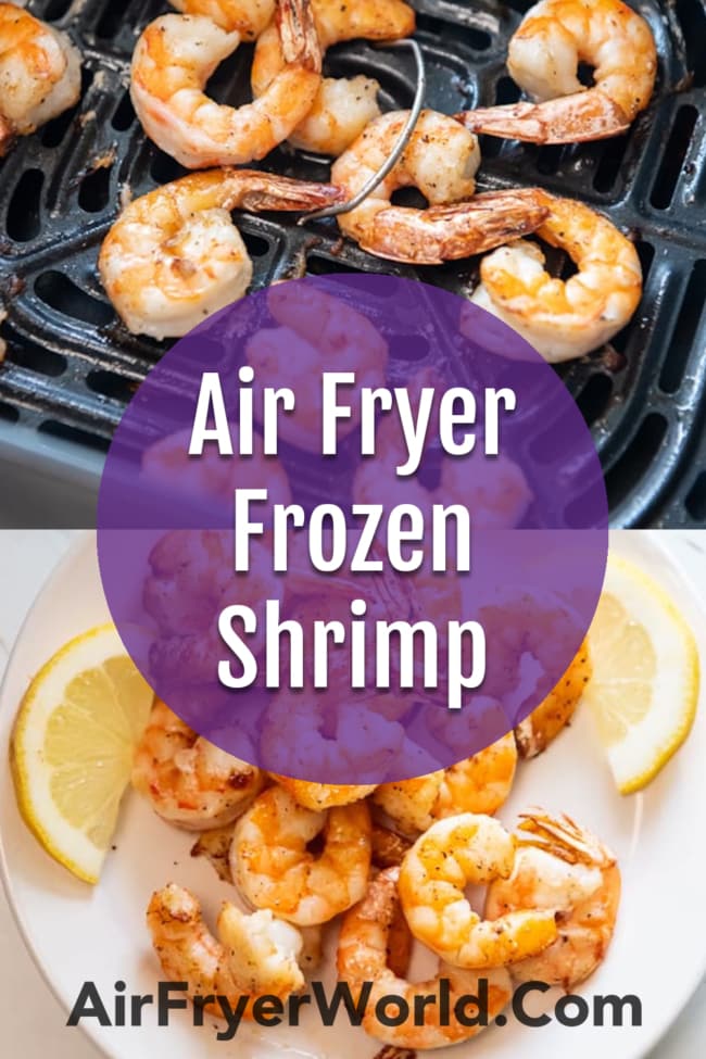 Air Fryer Frozen Shrimp collage