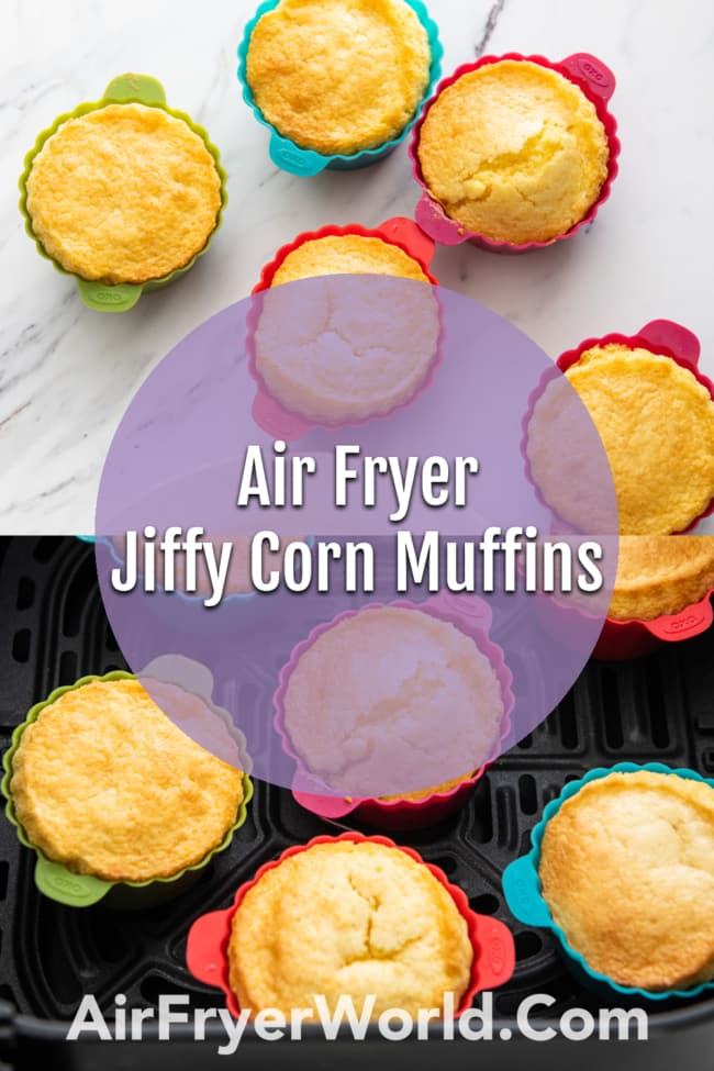Air Fryer Jiffy Corn Muffins collage