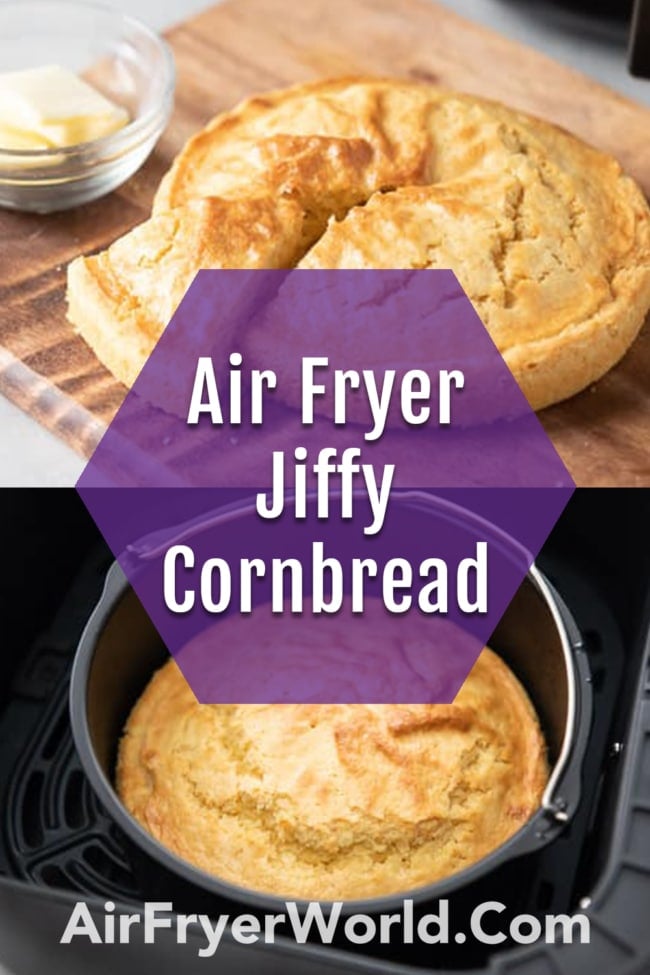 Air Fryer Jiffy Cornbread Collage