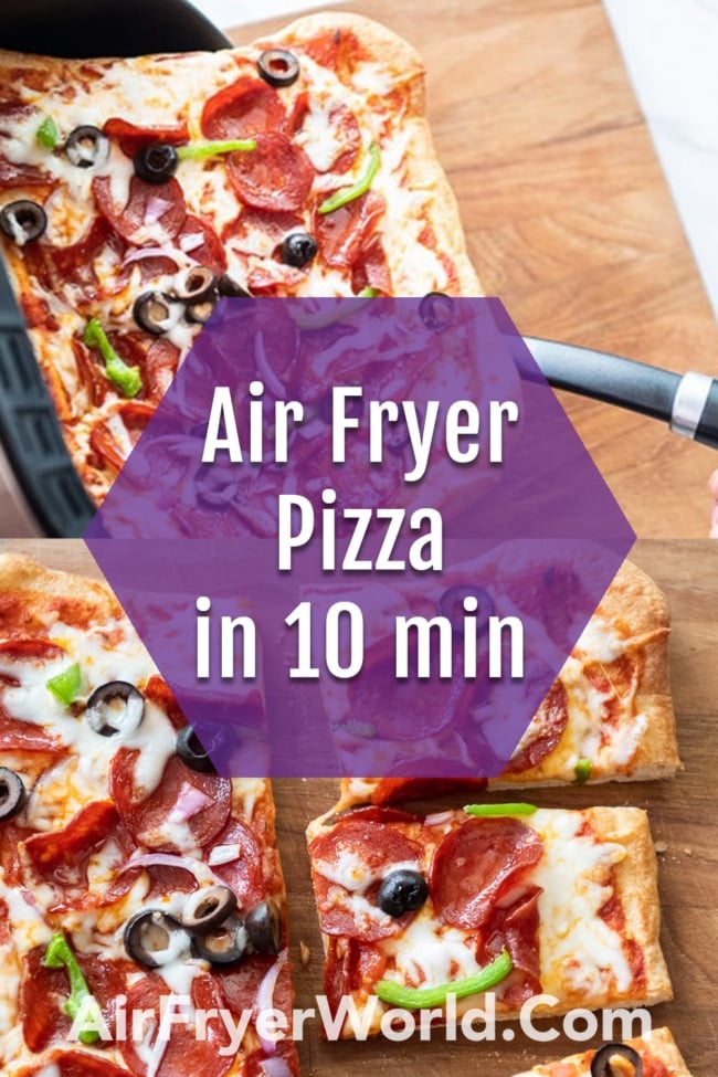 Air Fryer Pizza with canned pizza dough collage
