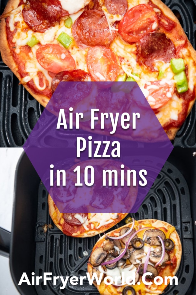 Air Fryer Naan PIzza collage