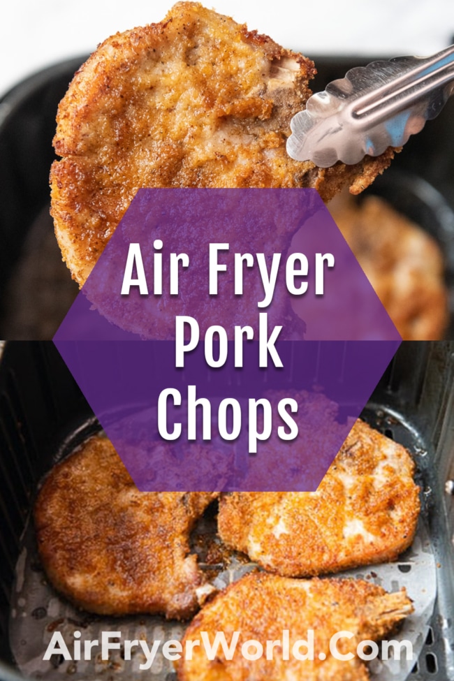 Air Fryer Shake N Bake Pork Chops collage