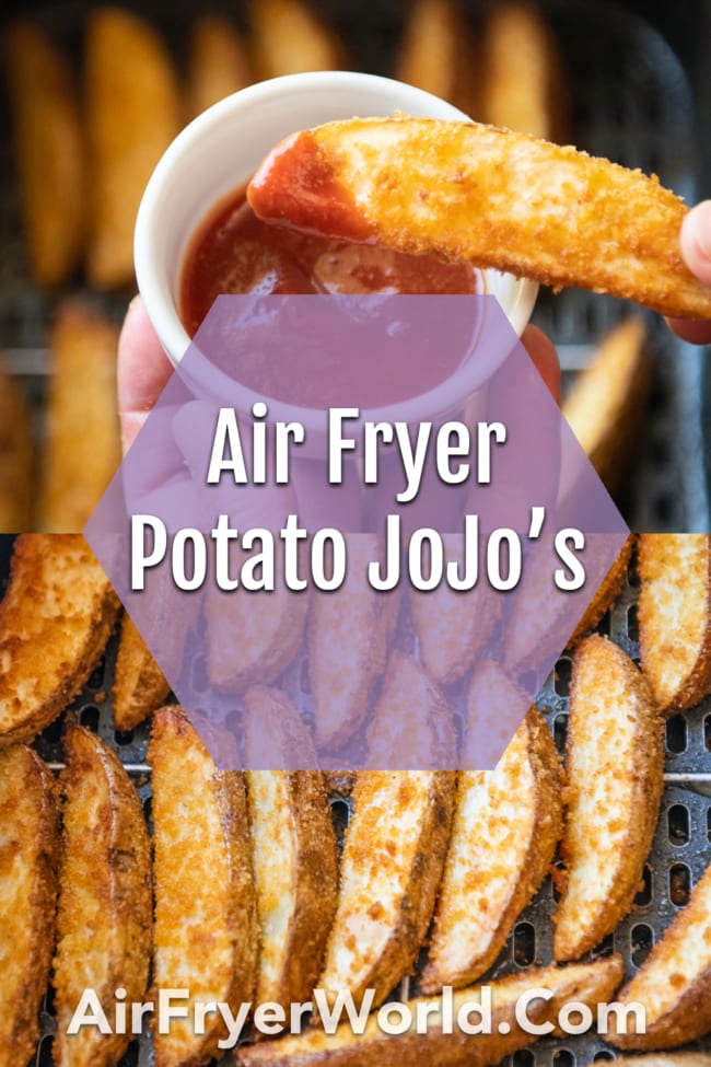 Air Fryer JoJo potato collage