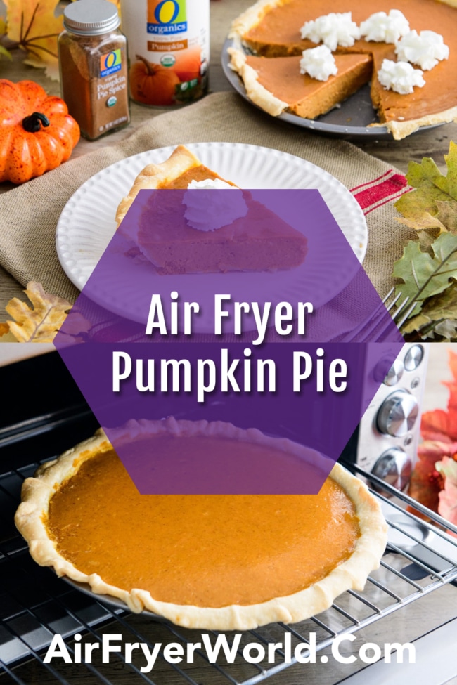 Air Fryer Organic Pumpkin Pie Recipe collage