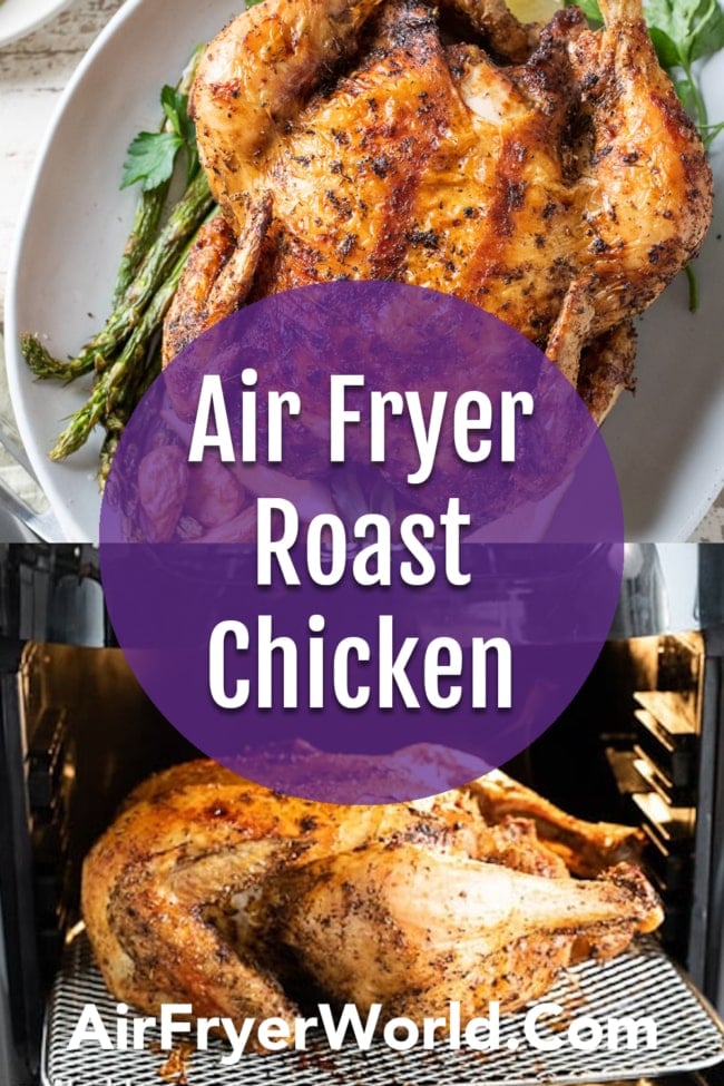 Air Fryer Whole Chicken collage