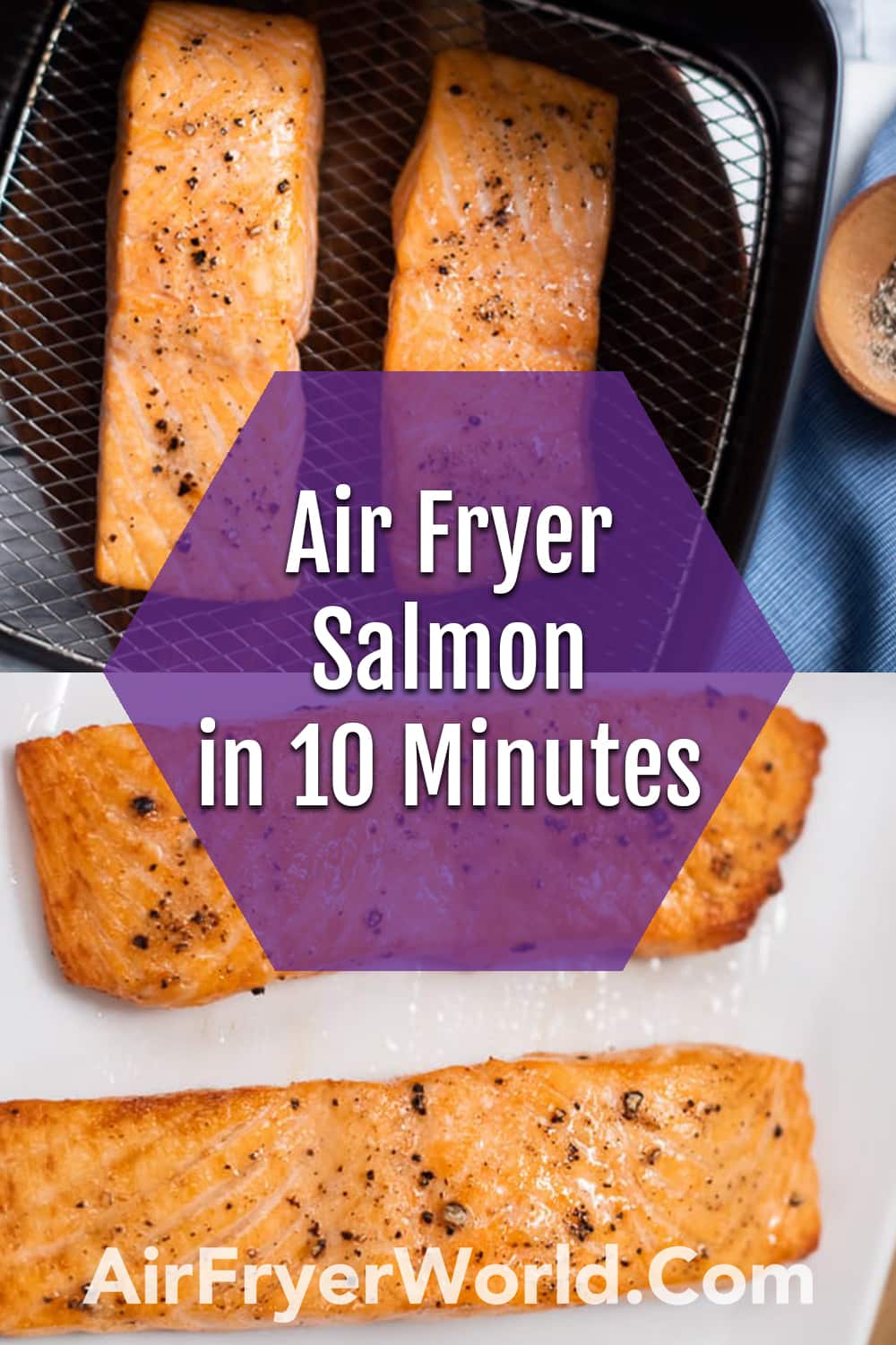Air Fryer Salmon Recipe 10 MIN EASY KETO | Air Fryer World