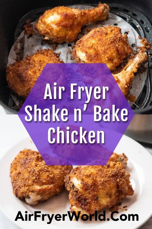 Air Fryer Shake N Bake Style Fried Chicken collage