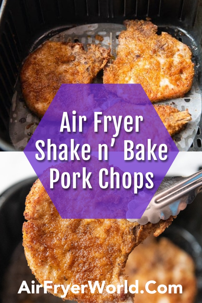 Air Fryer Shake N Bake Pork Chops collage