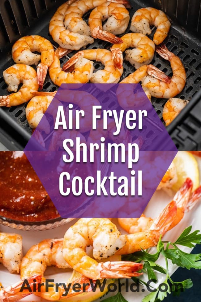 Air Fried Shrimp Cocktail Recipe in Air Fryer collage