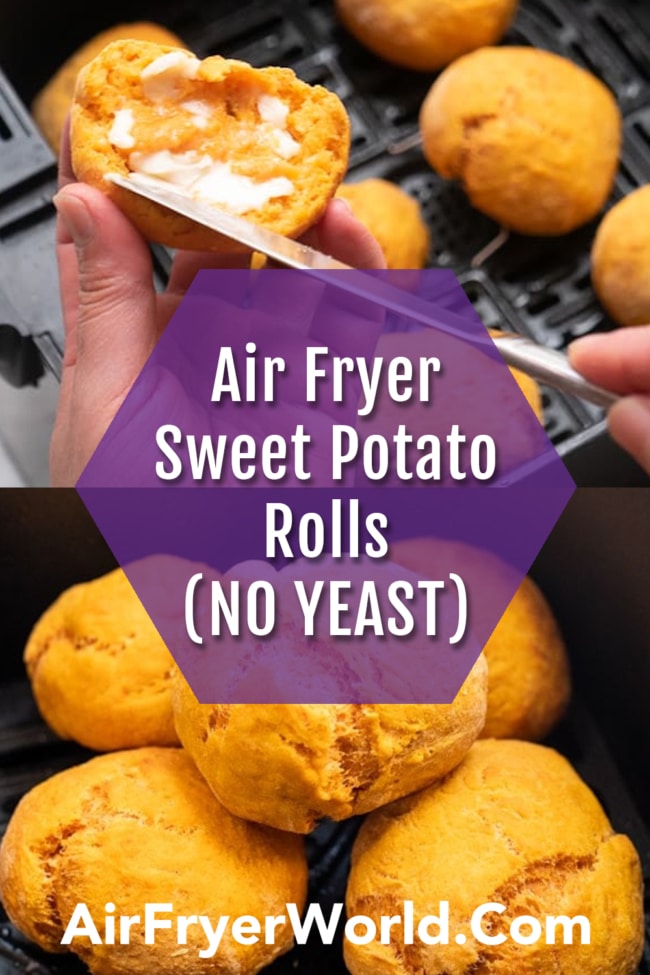 Air Fryer Sweet Potato Rolls Recipe collage