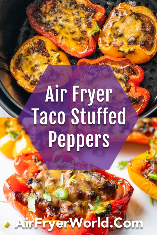 Air Fryer Stuffed Peppers recipe collage