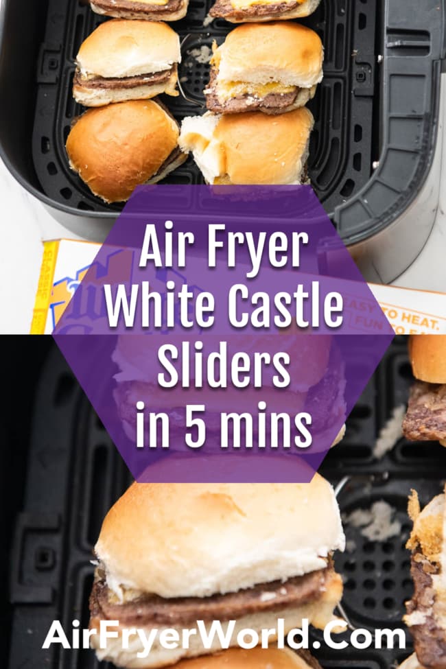 Air Fryer White Castle Sliders recipe collage