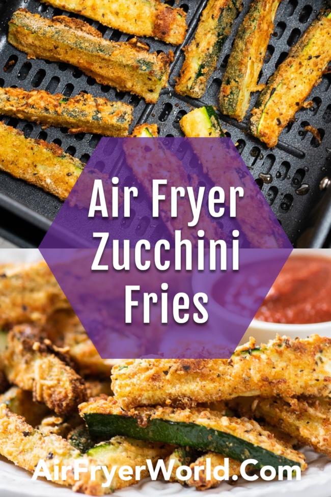 Air Fryer Crispy Zucchini Fries collage