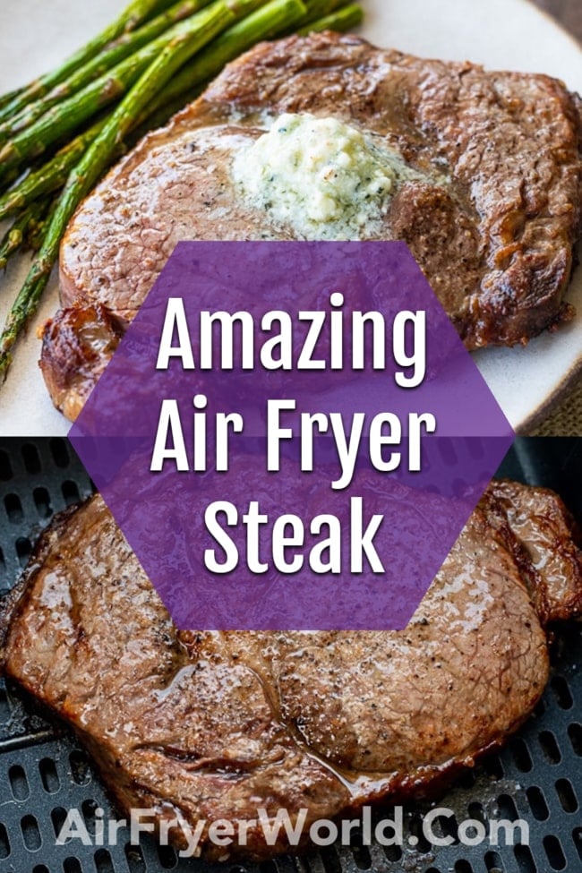 Air Fryer Steak collage