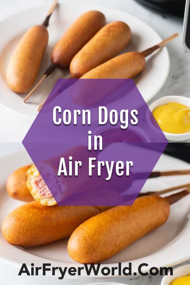 Air Fried Corn Dogs in the Air Fryer collage