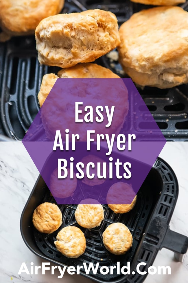 Air Fryer Frozen Grands Biscuits collage