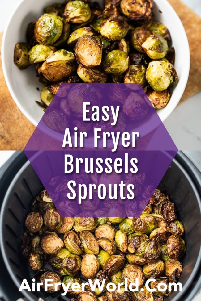 Air Fryer Roasted Brussels Sprouts collage