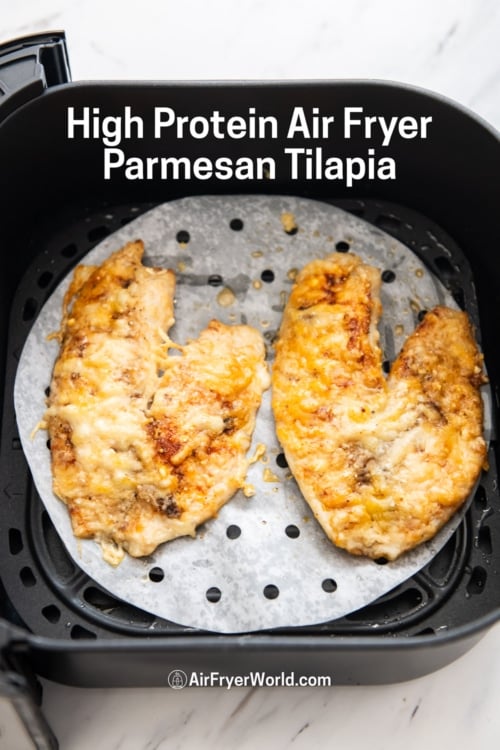 tilapia in air fryer basket 