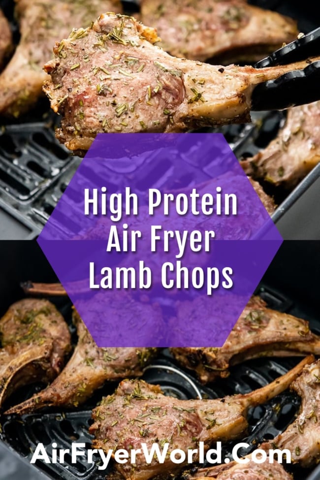 Air Fryer Lamb Chops with Rosemary Garlic collage