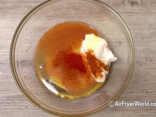 Sauce ingredients in a bowl