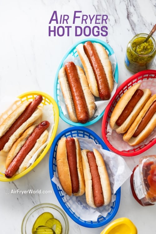 different hot dogs for air frying