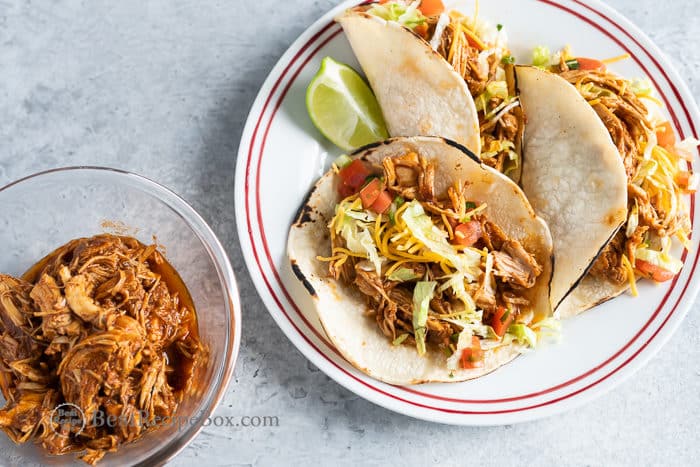 How to Make Chicken Tacos in Pressure Cooker | BestRecipeBox.com