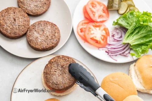 vegan plant based hamburger toppings