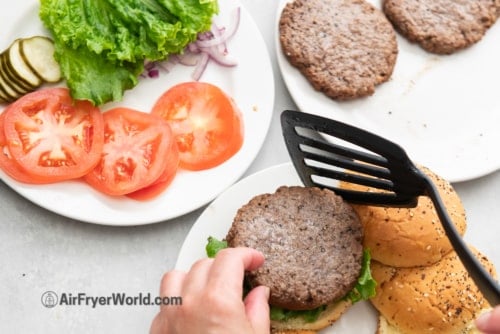 vegan plant based hamburger toppings 