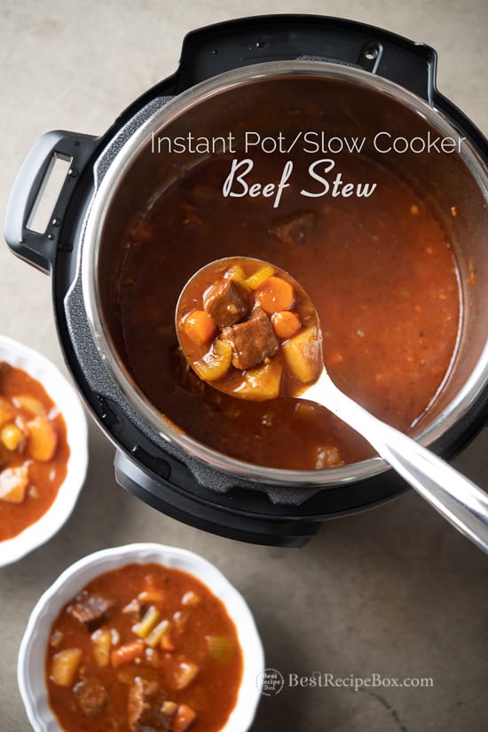 Instant Pot Beef Stew Recipe Slow Cooker Beef Stew | @bestrecipebox