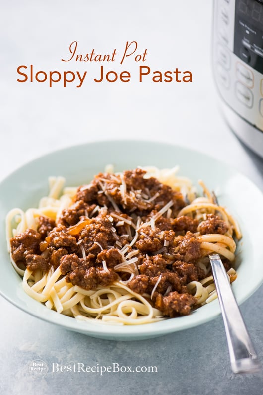 Instant Pot Sloppy Joe Pasta Recipe @bestrecipebox