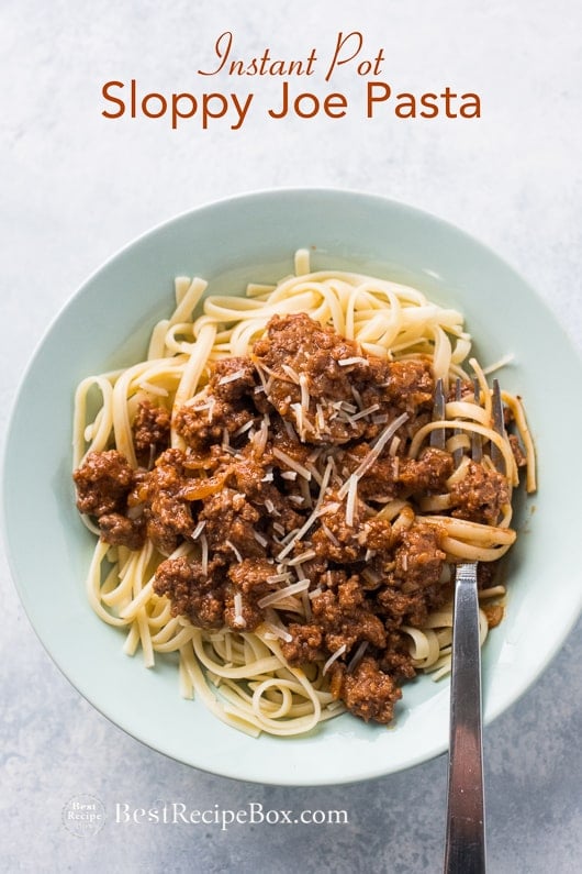 Instant Pot Sloppy Joe Pasta Recipe @bestrecipebox