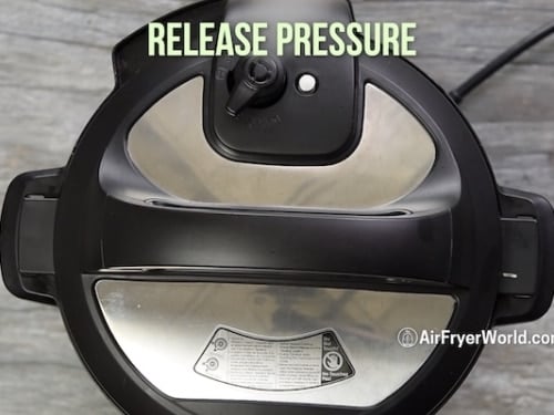 Releasing pressure on Instant Pot