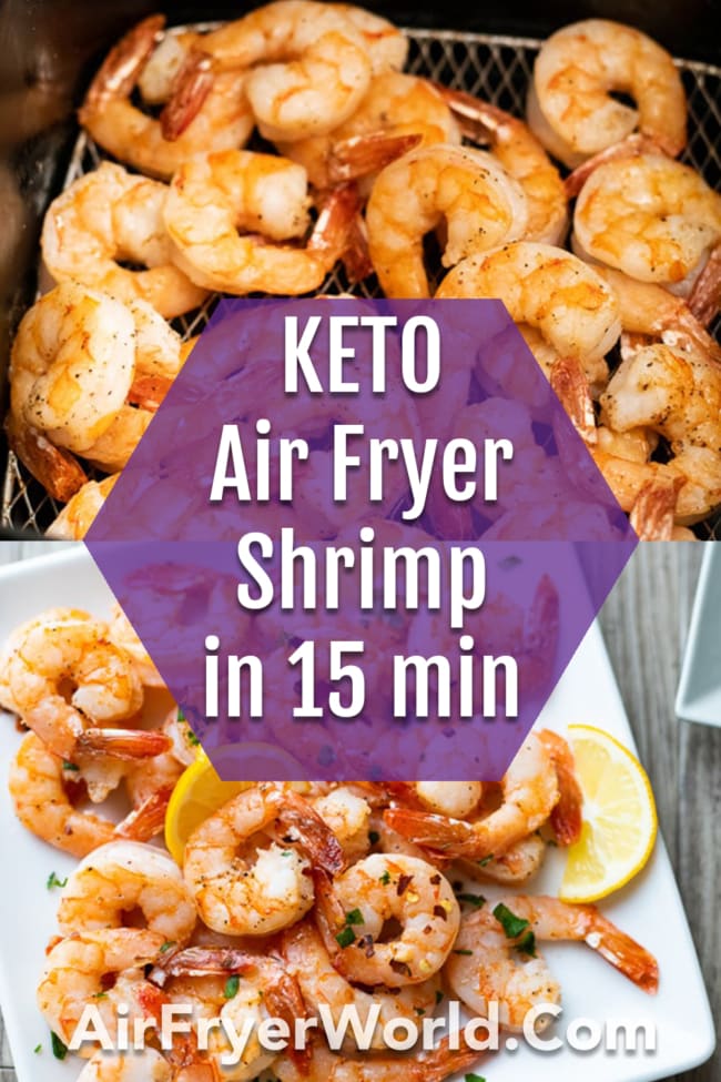 Air Fried Garlic Shrimp Recipe in Air Fryer collage